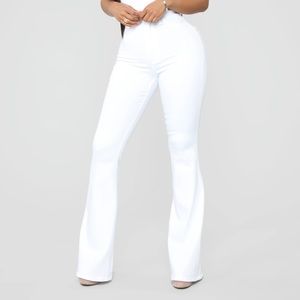 Bell Bottom Blues Jeans - White high waist NWT